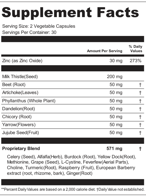 Supplement Facts for Riftstone